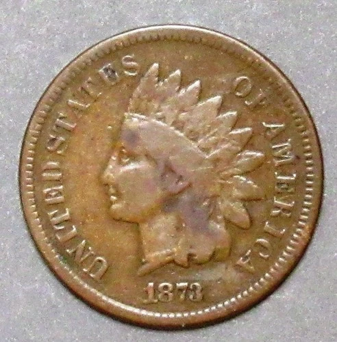 1873 open 3 Indian Head Cent Pleasing VG