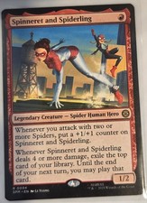Spinneret and Spiderling -MTG - Rare - Marvel's Spider-Man Regular #94