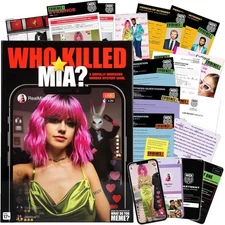 WHAT DO YOU MEME? Who Killed Mia A Crime Modern Murder Mystery Board Game - NEW