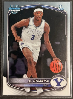 #ad 2025 26 Bowman Chrome Basketball AJ Dybantsa 1st Bowman BCP 1 BYU NBA Draft $3.25