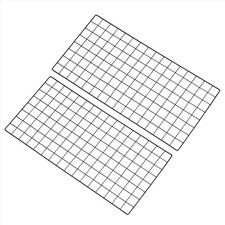 31.5"x16" Wire Grid Panel 2 Pcs Wall Grid Decorative Board Photo Display Black