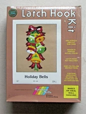 HOLIDAY BELLS LATCH HOOK KIT  RAINBOW MILLS  32" - NEW