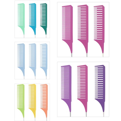 3Pc Highlighting Combs Rat Tail Combs Salon Hairdressing Combs for Women and Men - Picture 1 of 8