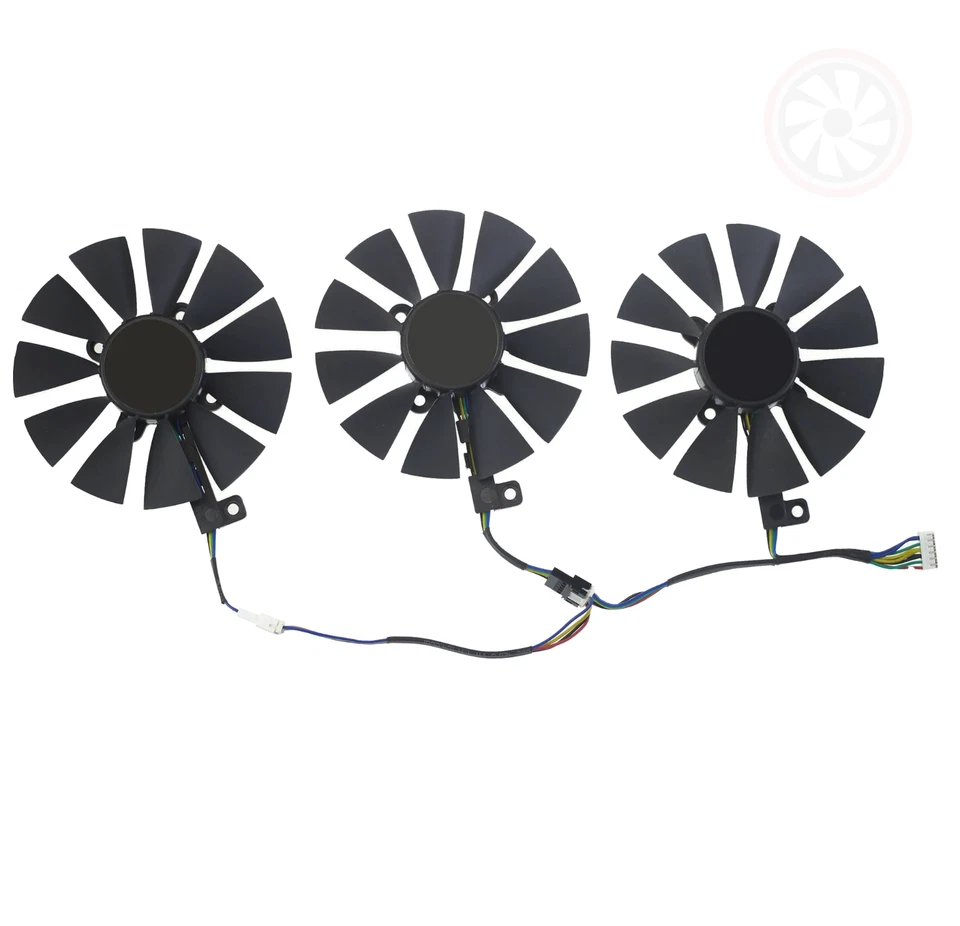 ASUS STRIX GTX 980 1060 1070 1080 Ti / RX 580 - Replacement Cooler Fan Set (OEM) - Image 2 of 3