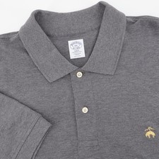 NEW Brooks Brothers Slim Fit Performance Polo Charcoal Grey Mens XXL