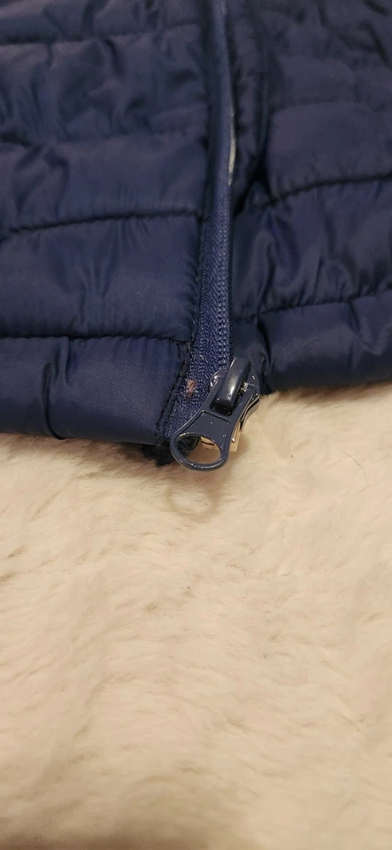 Chaqueta acolchada acolchada acolchada Foundry Supply Co para hombre 4XLT azul marino cremallera completa Gorpcore Foto 4 de 4