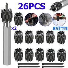 26PCS Double Sided 3/8" Spot Weld Cutter Remover Drill Bit Welder Cut Rotary Kit