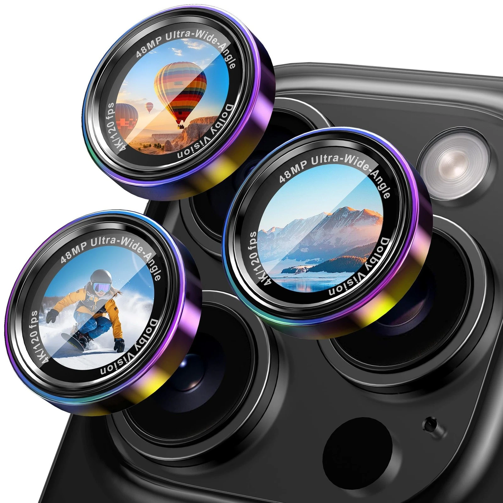 Camera Lens Protector for iPhone 17ProMax/17Pro/16ProMax/16Pro/15ProMax/15Pro...