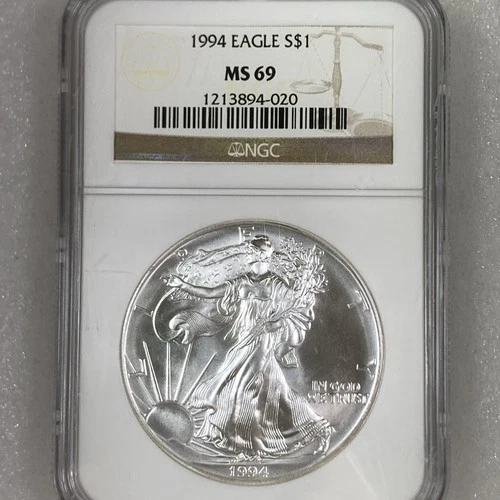 1994 US 1oz Silver Eagle NGC MS69