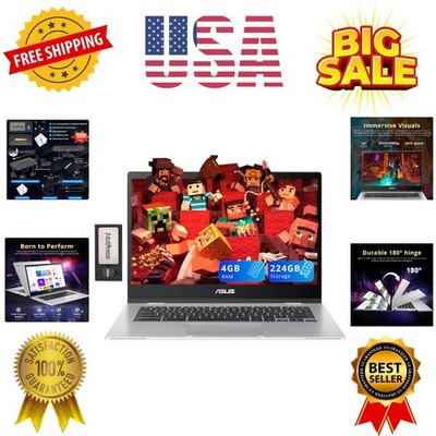 Chromebook CX1 14'' FHD Anti-Glare Laptop, Intel Celeron N4500, 4GB RAM, 224GB...