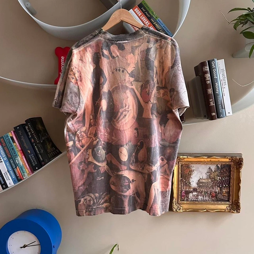 Vintage Garden Of Earthy Delights Archaic Smile Art Shirt Size L - Image 3 of 4