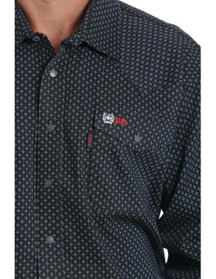 Cinch Work Shirt Mens L/S Flame Resistant Snap 3XL Black WLW2002003