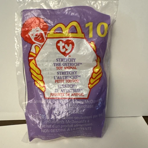 1999 Vintage McDonald’s Happy Meal Ty Beanie Baby Stretchy the  Ostrich #10 New