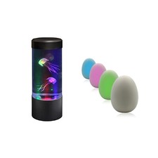 Sensorisches Leuchtspielzeug Set Mini Quallenbecken & farbwechselnde Eier Eier 4er Pack