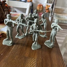 LOT Of Oversized Vintage Plastic Army Man with Pistol, Rifle And Walkie Talkie