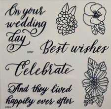 CTMH D1747 Happily Ever After USED Stamp Set FREE SHIPPING wedding
