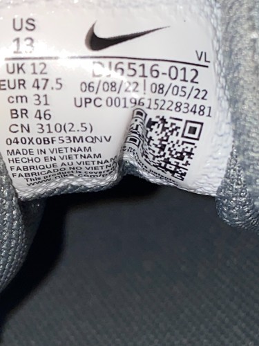 Tacchetti da baseball Nike Alpha Huarache Varsity 4 grigio basso DJ6516-012 da uomo taglia 13 - Foto 8 di 8
