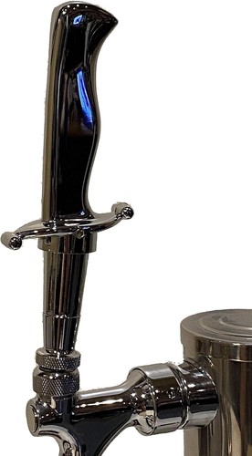 Knife Handle Beer Tap Handle Chrome Kegerator Sports Bar Breweriana Man Cave - Picture 3 of 3