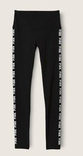NEW Victoria’s Secret PINK High-Waist Leggings Black, Stretch, Comfy Fit XSMALL - Picture 6 of 6