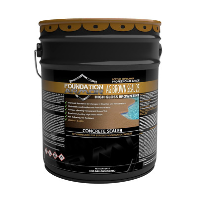 Armor AG 25 Brown Tinted Exposed Aggregate Sealer - Durable Protection