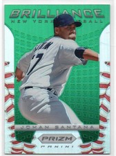2012 Panini Prizm GREEN BRILLIANCE #B4 Johan Santana NEW YORK METS 92