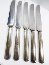 VTG set of 5 1847 Rogers Bros Flatware Silverplate Table knife knives lot