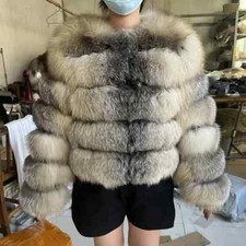 Real Fur Coat 100 Natural Fur Jacket Street Warm Natural Fox Fur Jacket Fox Fur