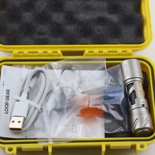Loop Gear SK03 Titanium Flashlight Strobe Rechargeable Gray