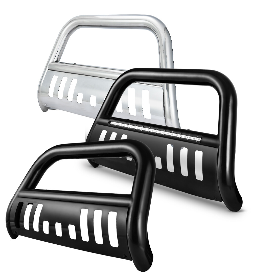 LEDKINGDOMUS Bull Bar For Ford F-150 (2004-2023) & Expedition (2003-2017) – Black - View #3