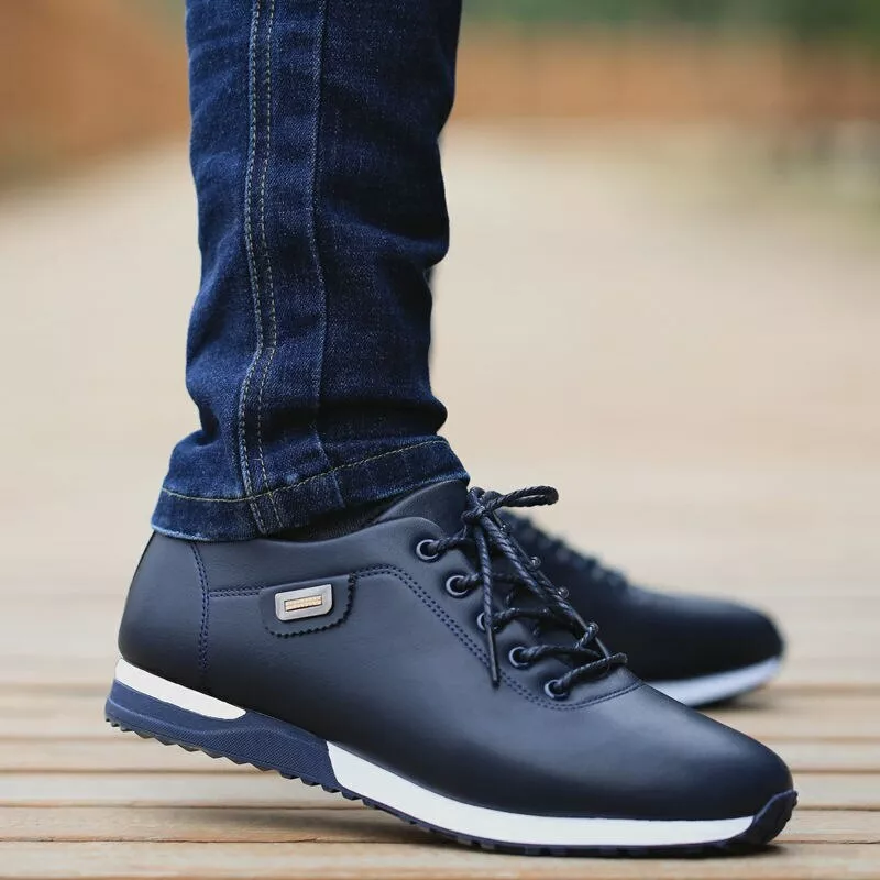 Zapatos Casuales De Cuero PU Para Hombres Zapatillas De Moda Deportivo  Elegante