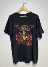 Vtg 1997 Aerosmith Nine Lives Basic Black Unisex Tshirt Reprint KH11983