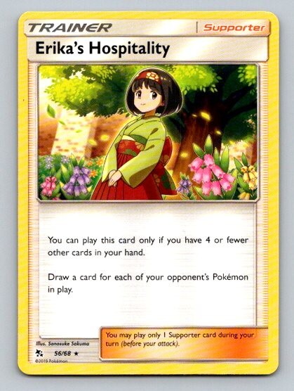 2019 Pokemon Card Hidden Fates Erika's Hospitality 56/68