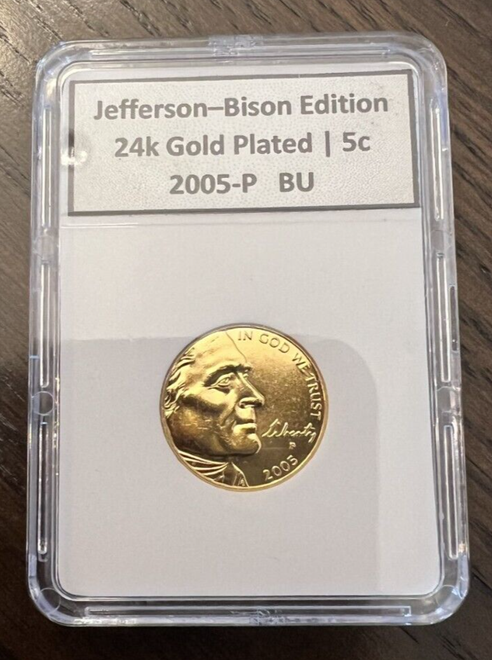 BAISON(•ө•)ページ 2005-P | Jefferson Bison | Nickel | Five Cent Lot | 24K Gold