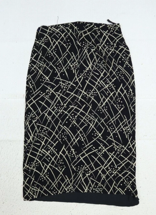 VTG INC International Concepts Petite Womens Black Side Open Slit Midi Skirt 12P - Image 3 of 4