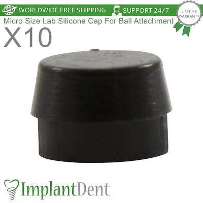 10 x Dental Micro Größe 1,8 mm Labor Silikonkappen für Kugelbefestigung - Sch...