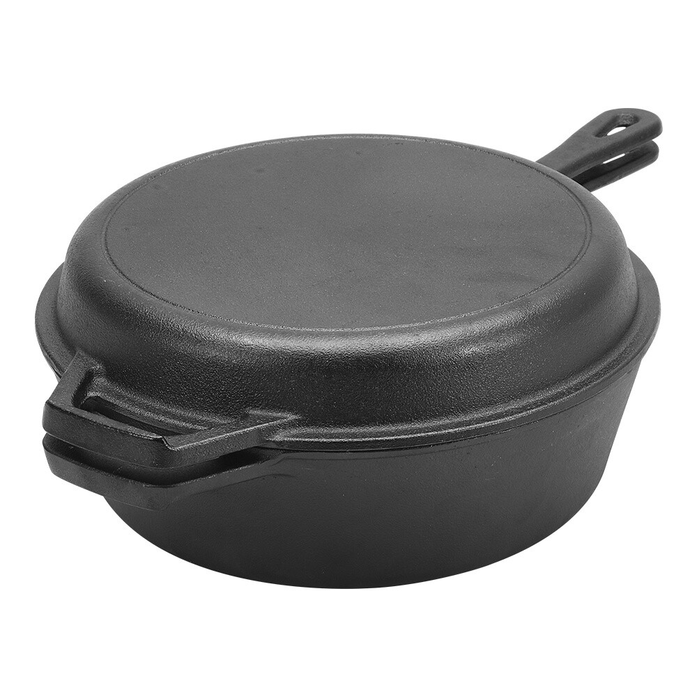 Frying Plate Hob Stove Cast Iron Griddle Pan Grill Non Stick BBQ Steak  Skillet