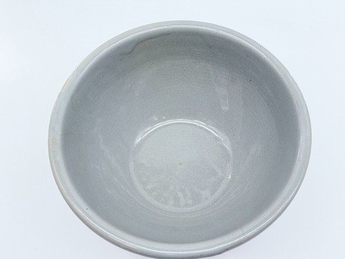 Antique Vintage 8" Grey WATT Pottery Ovenware Stoneware Swirl Mixing Bowl - Picture 3 of 5