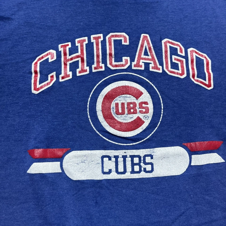 Camisa Vintage Campeón de los 80 - Chicago Cubs MLB Puntada Única Para Hombre Talla Mediana Foto 4 de 4