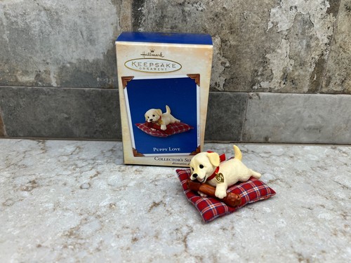 Hallmark 2004 Puppy Love gelbes Laborornament... Neu im Karton