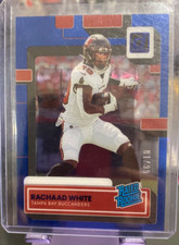 Rachaad White 2022 Clearly Donruss Blue Rated Rookie Buccaneers #’d/99