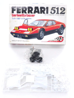 Vintage Kawai Shokai Ferrari 512 Berlinetta Boxer 1/38 Wind-Up Modellauto von JP