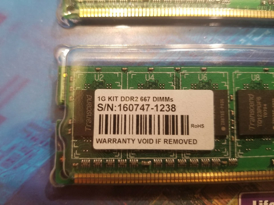 Transcend JM1GDDR2-6K 1GB (2 x512MB) JetRam DDR2-667 PC2-5300 240pin RAM - Image 2 of 3