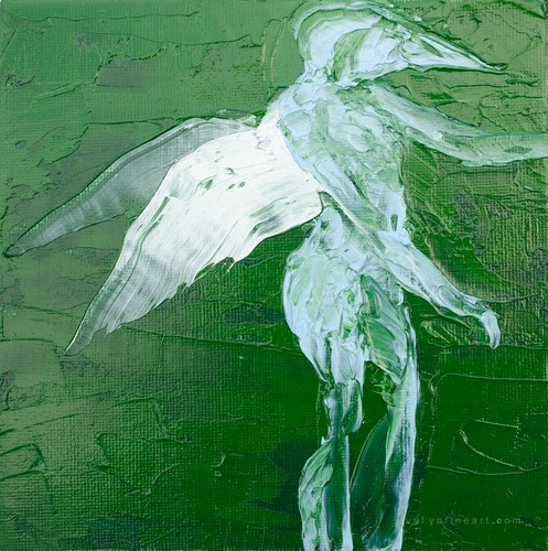 Angel 999950 - Original Oil painting on canvas 6x6inch (unframed) NEW! - Picture 2 of 6