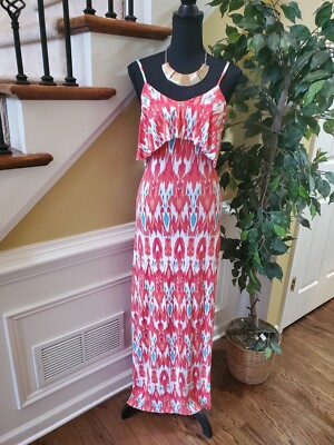 Saks Fifth Avenue 5/48 Women Casual Maxi Dress Medium- Low V Cut Back | eBay