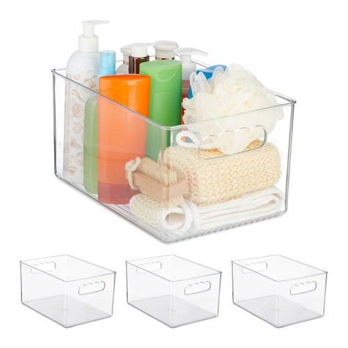 4x keuken organizer - opbergbakje keuken - koelkast organizer bak - kunststof