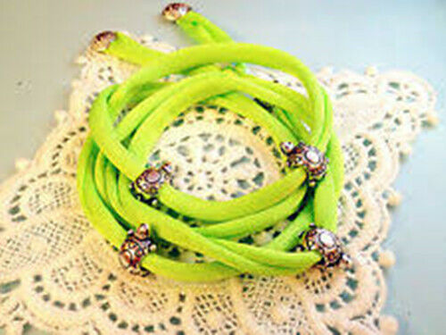 Braccialetto tartarughe elastico lycra colori fluo verde * Bracelet turtle - Foto 1 di 1