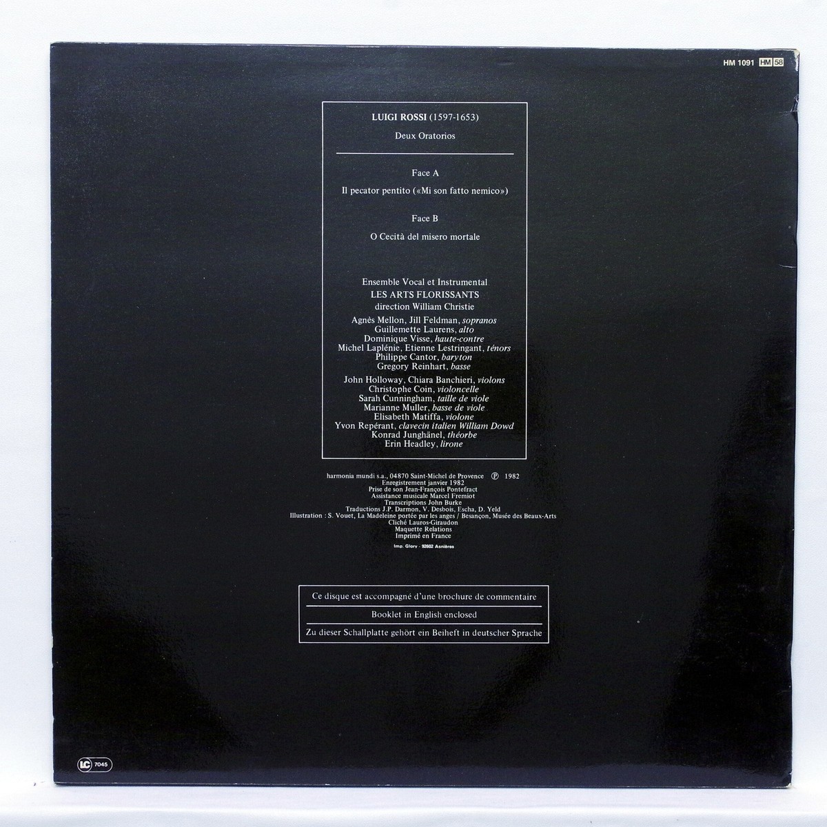 WILLIAM CHRISTIE ⸺ LUIGI ROSSI oratorios ⸺ HARMONIA MUNDI