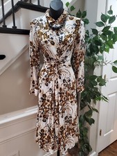 Free People Tough Love Floral Shirt Long Sleeve Midi Length Wrap Dress Size 2