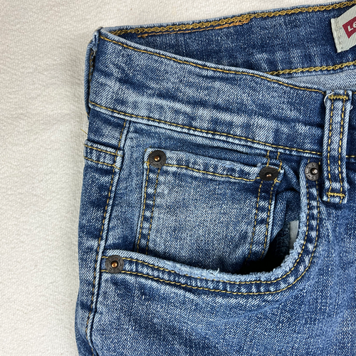 Levi's 510 Skinny Blue Jeans Size 16 Reg 28x30 Stretch Denim Adjustable Boys Kid - Picture 5 of 18