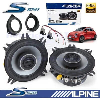 Casse Alpine S2-S40 Haut-Parleurs Arrières Coaxiaux 100Mm 140W Pour FIAT 500 - Photo 1/4